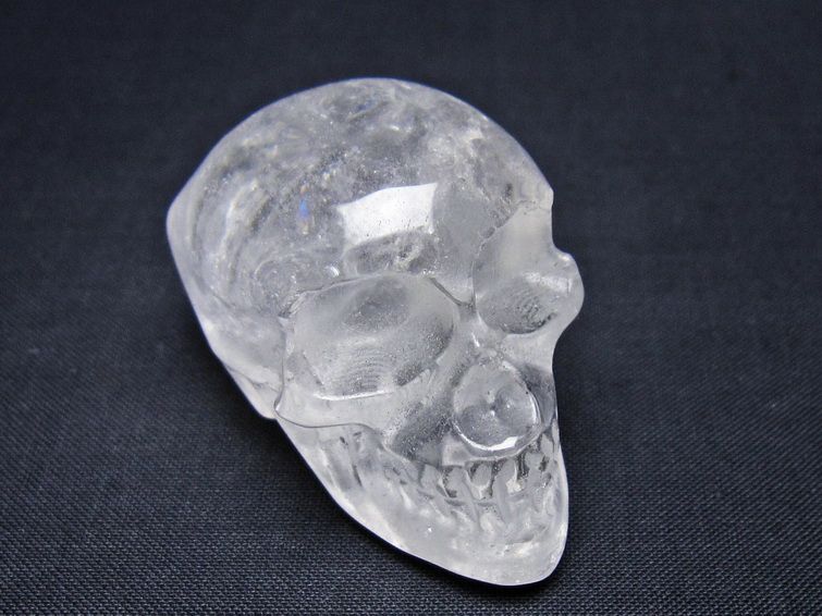 水晶 置物 ドクロ スカル 一点物 145-1877