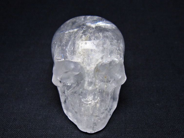 水晶 置物 ドクロ スカル 一点物 145-1880