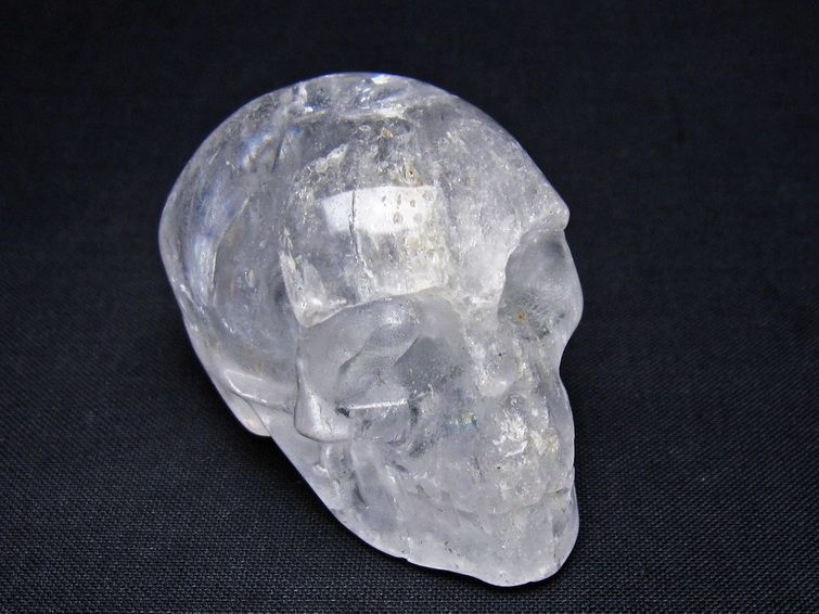 水晶 置物 ドクロ スカル 一点物 145-1880