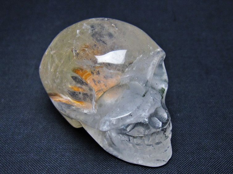 水晶 置物 ドクロ スカル 一点物 145-1881