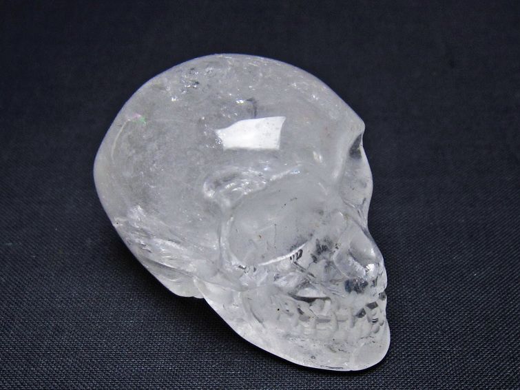 水晶 置物 ドクロ スカル 一点物 145-1882