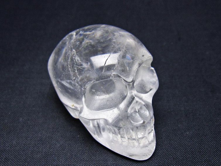 水晶 置物 ドクロ スカル 一点物 145-1885