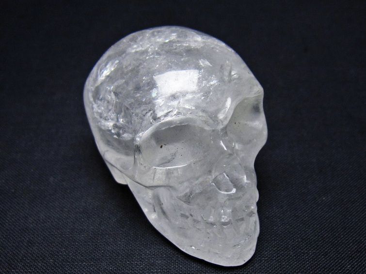水晶 置物 ドクロ スカル 一点物 145-1890