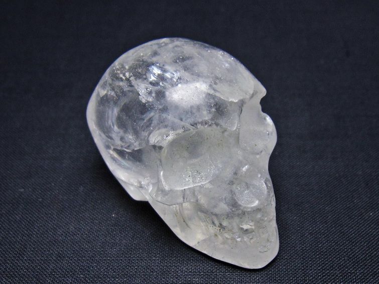 水晶 置物 ドクロ スカル 一点物 145-1892