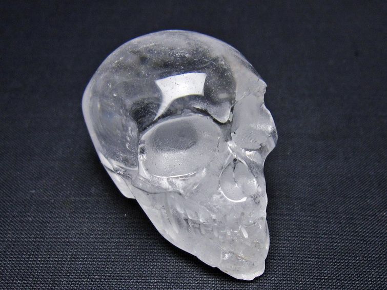 水晶 置物 ドクロ スカル 一点物 145-1893