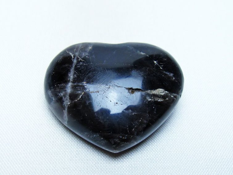 モリオン 置物 ハート 黒水晶 一点物 145-1897