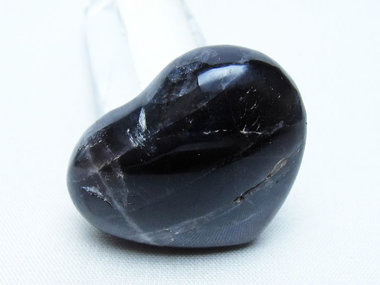 モリオン 置物 ハート 黒水晶 一点物 145-1897