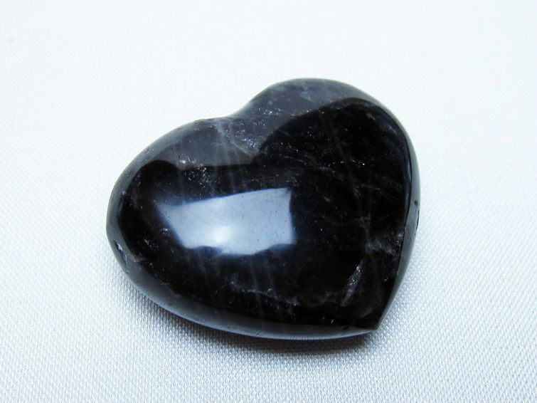 モリオン 置物 ハート 黒水晶 一点物 145-1900