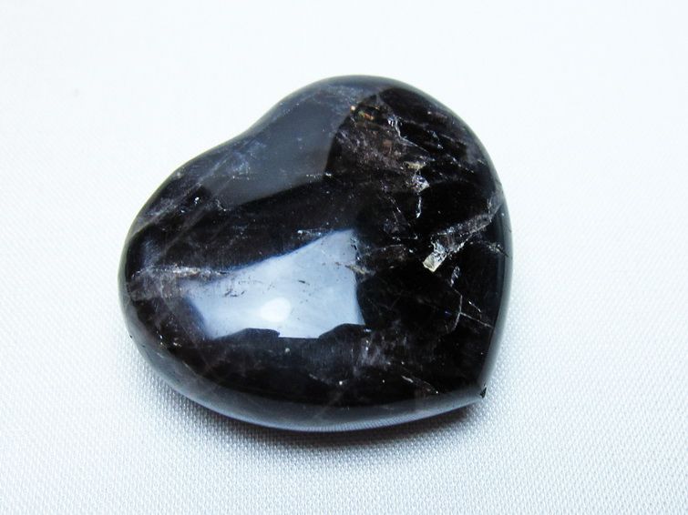 モリオン 置物 ハート 黒水晶 一点物 145-1901