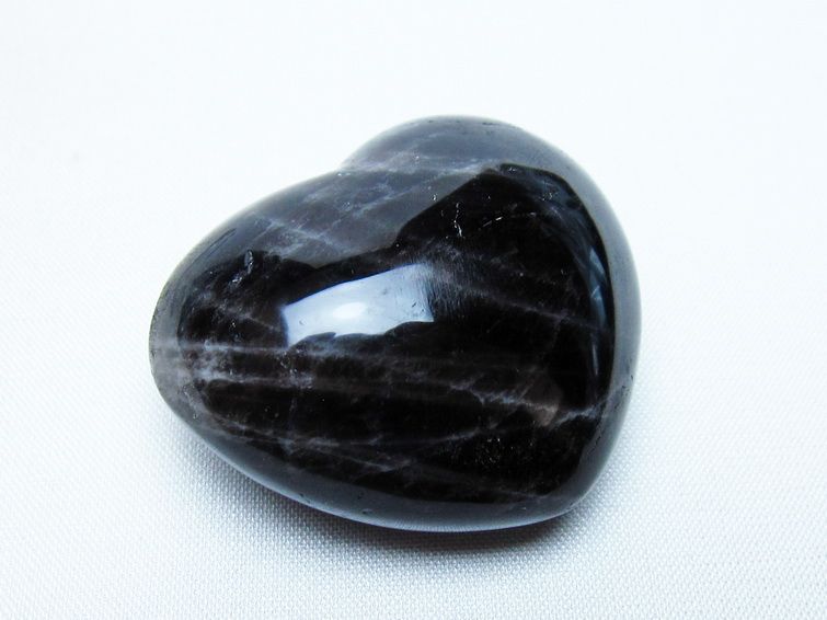 モリオン 置物 ハート 黒水晶 一点物 145-1902