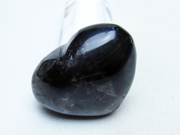 モリオン 置物 ハート 黒水晶 一点物 145-1903