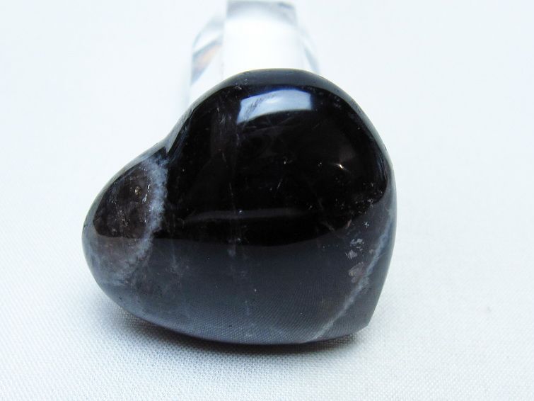 モリオン 置物 ハート 黒水晶 一点物 145-1904