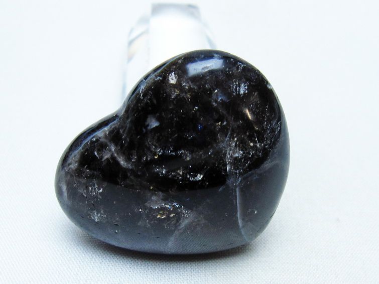 モリオン 置物 ハート 黒水晶 一点物 145-1905