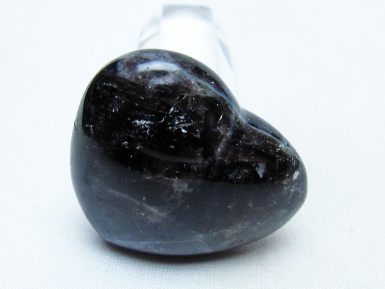モリオン 置物 ハート 黒水晶 一点物 145-1905
