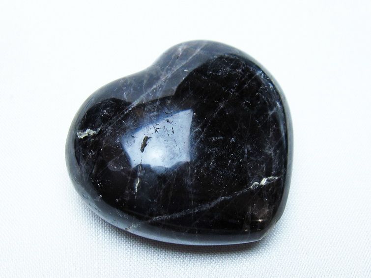 モリオン 置物 ハート 黒水晶 一点物 145-1908