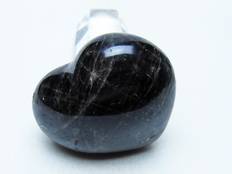 モリオン 置物 ハート 黒水晶 一点物 145-1908