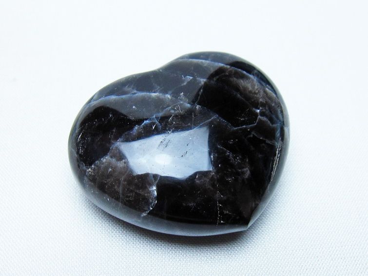 モリオン 置物 ハート 黒水晶 一点物 145-1909