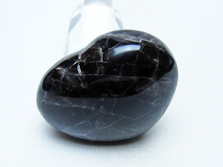 モリオン 置物 ハート 黒水晶 一点物 145-1909
