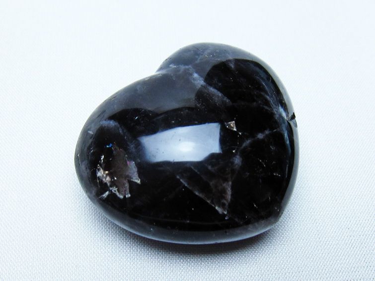 モリオン 置物 ハート 黒水晶 一点物 145-1910