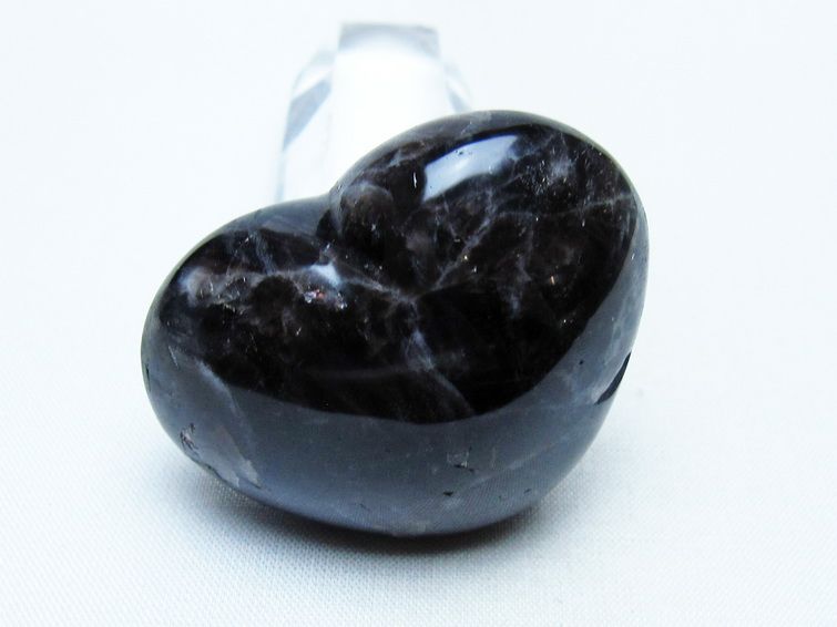 モリオン 置物 ハート 黒水晶 一点物 145-1910