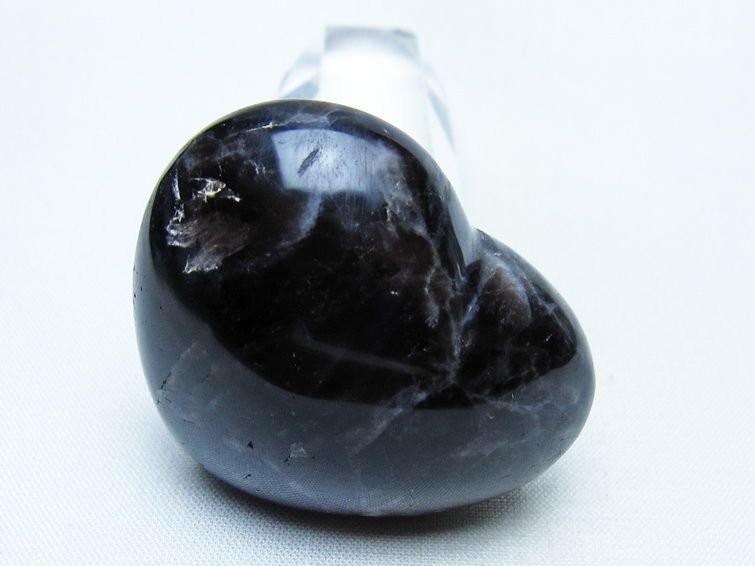 モリオン 置物 ハート 黒水晶 一点物 145-1910
