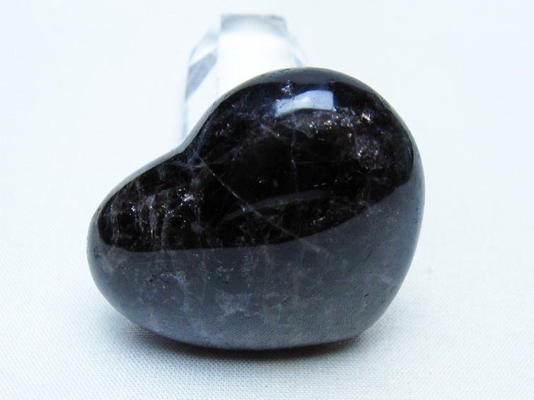 モリオン 置物 ハート 黒水晶 一点物 145-1911