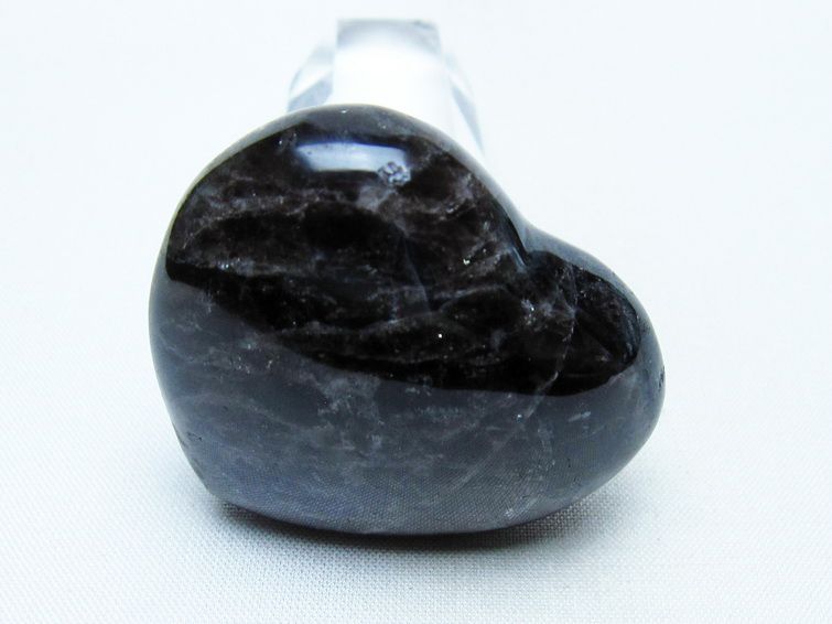 モリオン 置物 ハート 黒水晶 一点物 145-1911