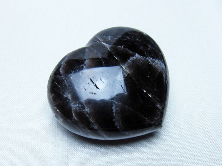 モリオン 置物 ハート 黒水晶 一点物 145-1914