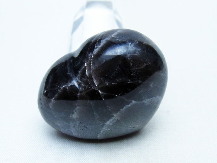 モリオン 置物 ハート 黒水晶 一点物 145-1914