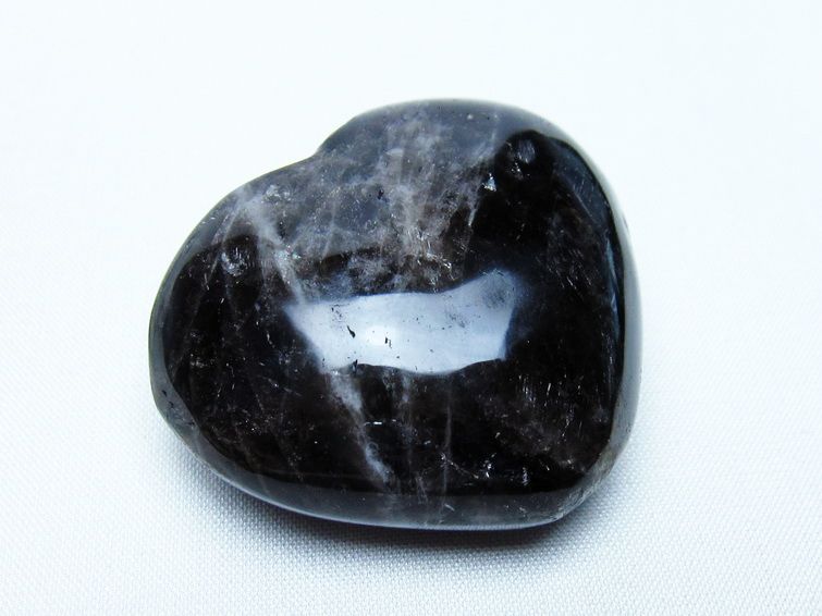 モリオン 置物 ハート 黒水晶 一点物 145-1915