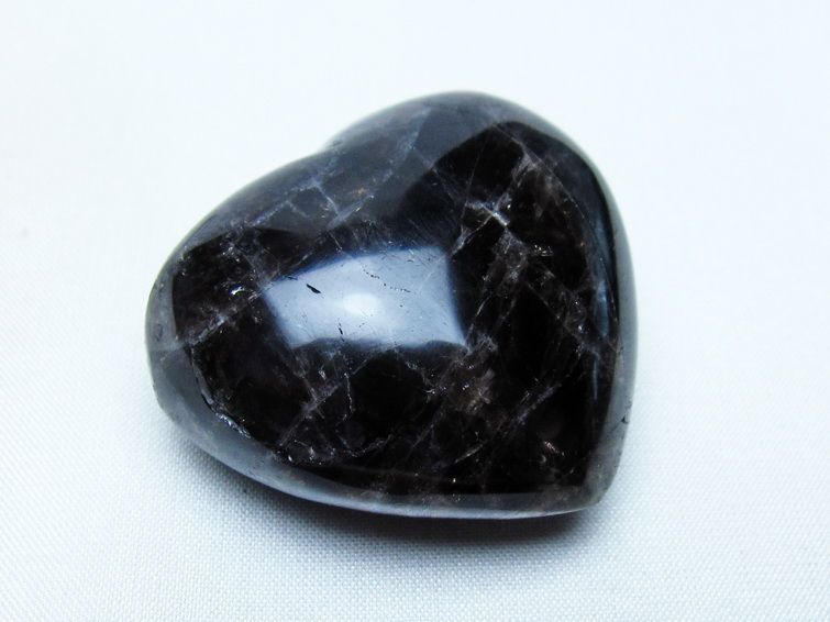 モリオン 置物 ハート 黒水晶 一点物 145-1917
