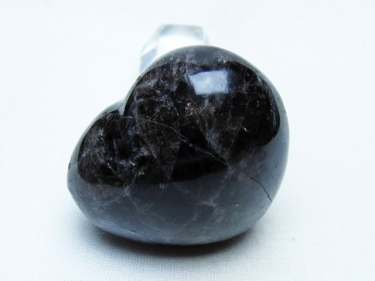 モリオン 置物 ハート 黒水晶 一点物 145-1917