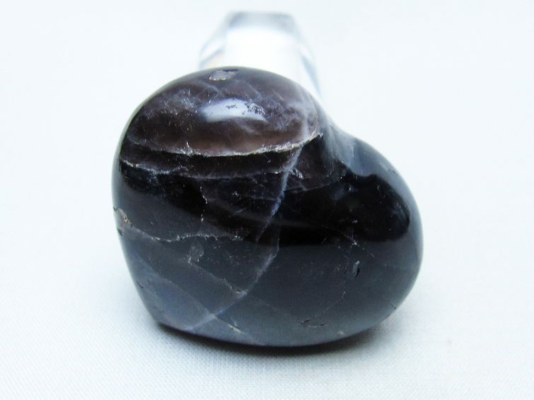 モリオン 置物 ハート 黒水晶 一点物 145-1918