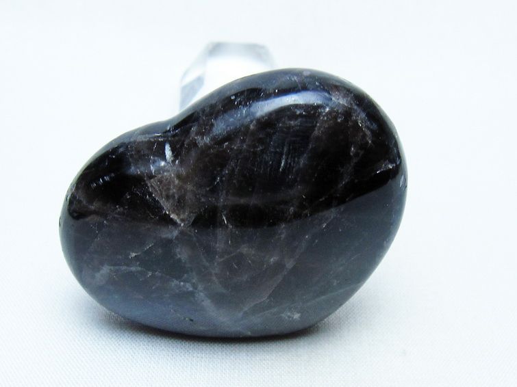 モリオン 置物 ハート 黒水晶 一点物 145-1919