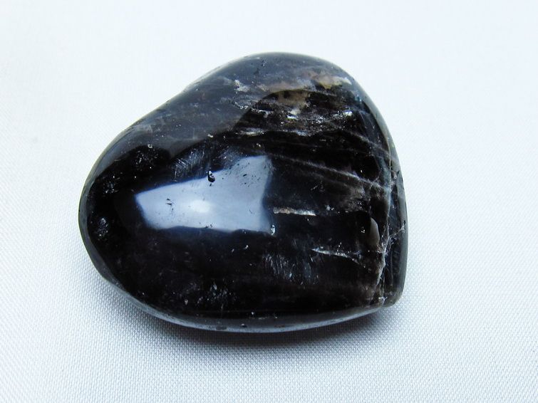 モリオン 置物 ハート 黒水晶 一点物 145-1921