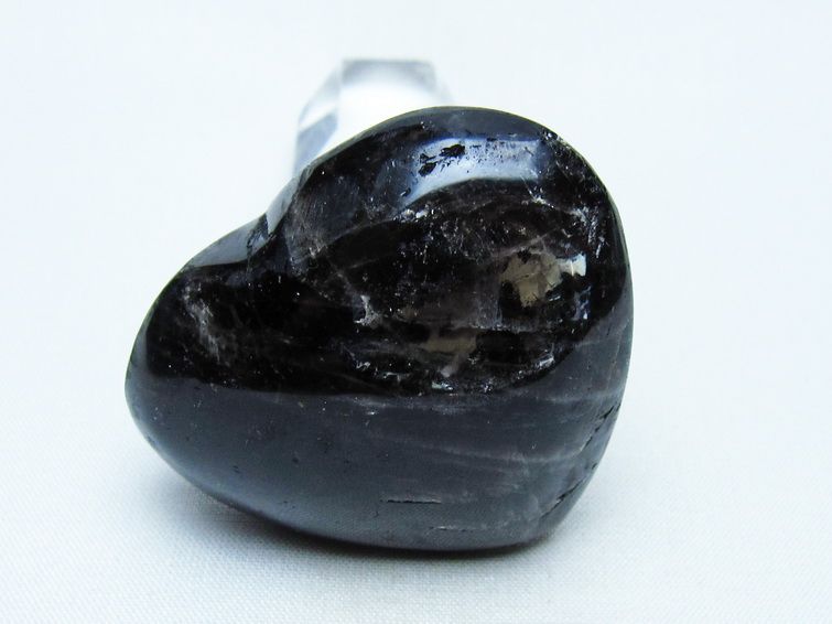 モリオン 置物 ハート 黒水晶 一点物 145-1921