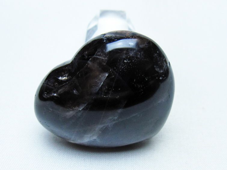 モリオン 置物 ハート 黒水晶 一点物 145-1922