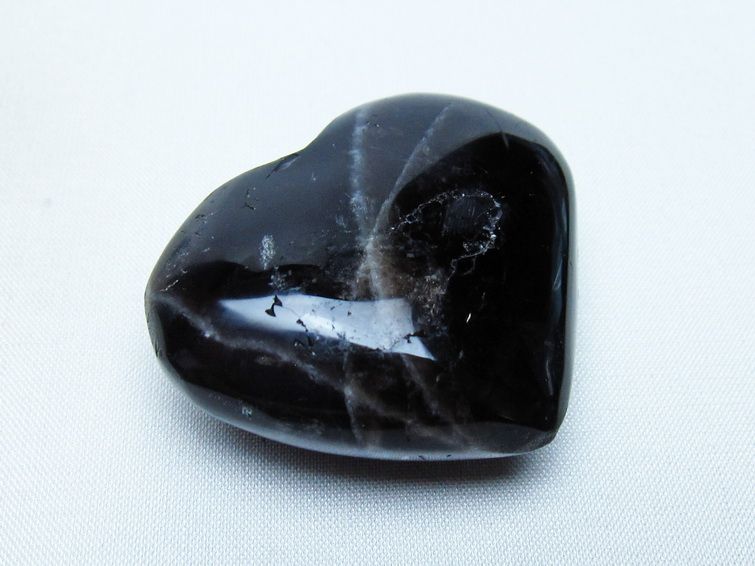 モリオン 置物 ハート 黒水晶 一点物 145-1923