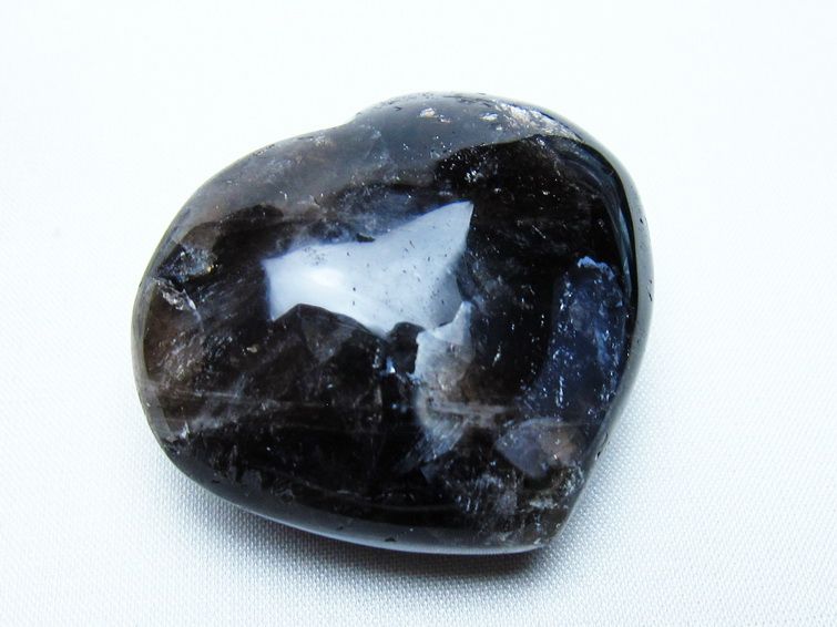 モリオン 置物 ハート 黒水晶 一点物 145-1924