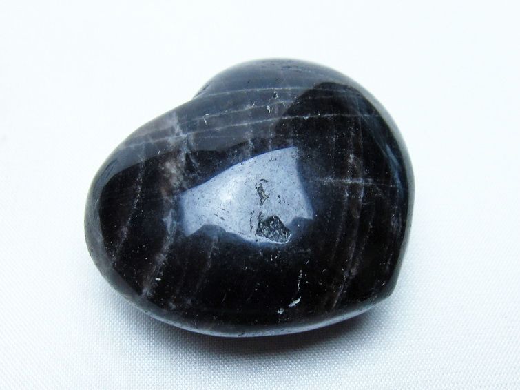 モリオン 置物 ハート 黒水晶 一点物 145-1925