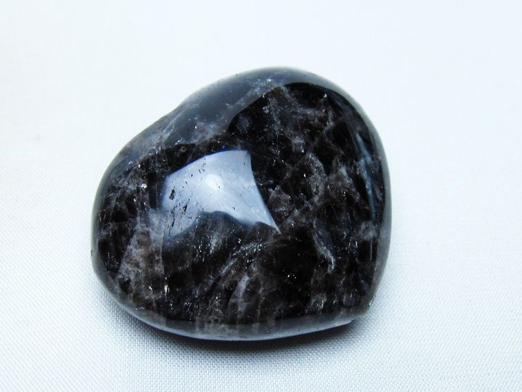モリオン 置物 ハート 黒水晶 一点物 145-1926