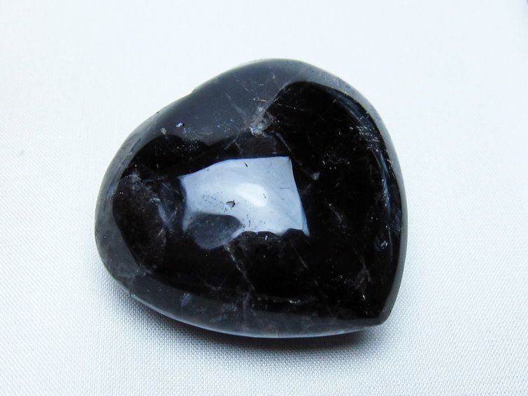 モリオン 置物 ハート 黒水晶 一点物 145-1927