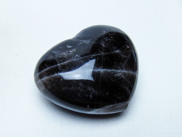 モリオン 置物 ハート 黒水晶 一点物 145-1929