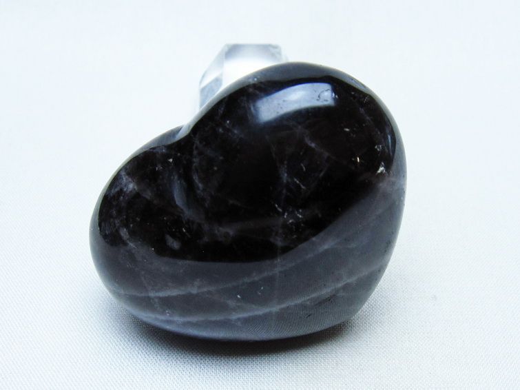 モリオン 置物 ハート 黒水晶 一点物 145-1929