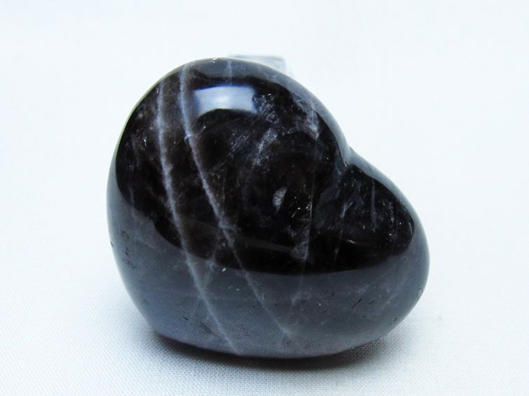モリオン 置物 ハート 黒水晶 一点物 145-1929