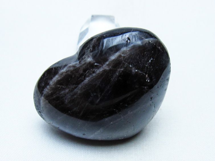 モリオン 置物 ハート 黒水晶 一点物 145-1932