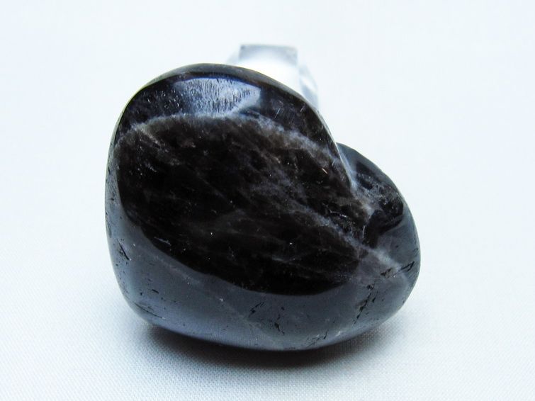 モリオン 置物 ハート 黒水晶 一点物 145-1932