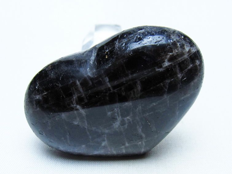 モリオン 置物 ハート 黒水晶 一点物 145-1933