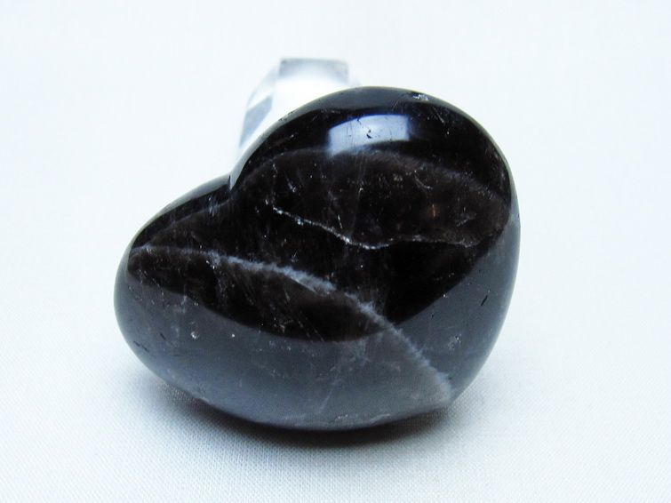 モリオン 置物 ハート 黒水晶 一点物 145-1935