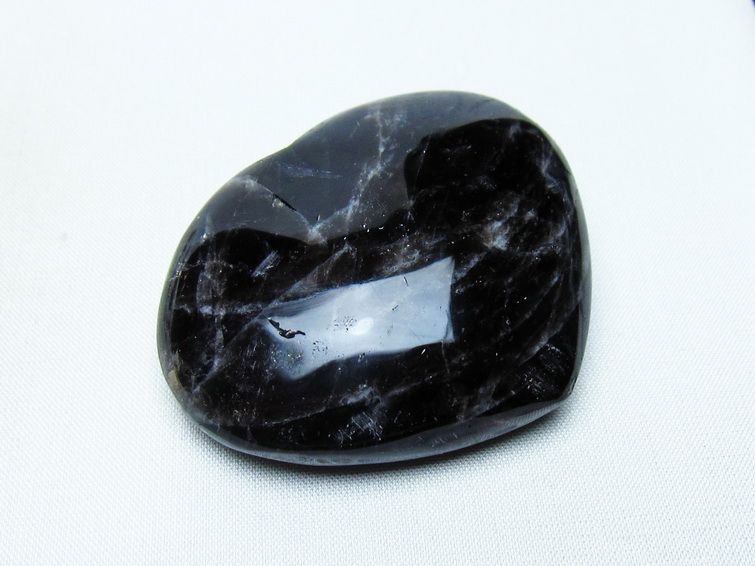 モリオン 置物 ハート 黒水晶 一点物 145-1936